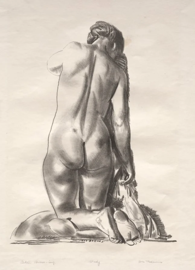 Nude Study, Woman Kneeling on a Pillow, detail