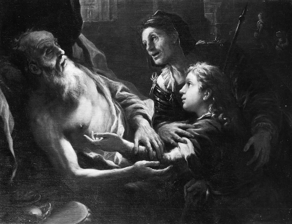 Isaac Blessing Jacob, by Luca Giordano, oil, 1679