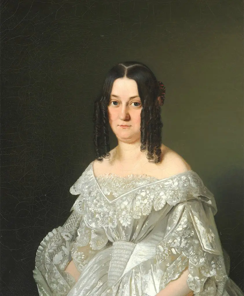 Emilie Benzon, née Lazar, by Emil Bærentzen, oil, 1843