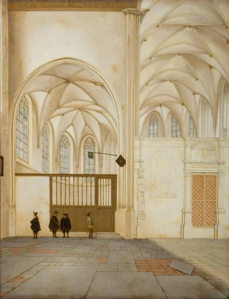 A View of Sint Janskerk, Utrecht, detail