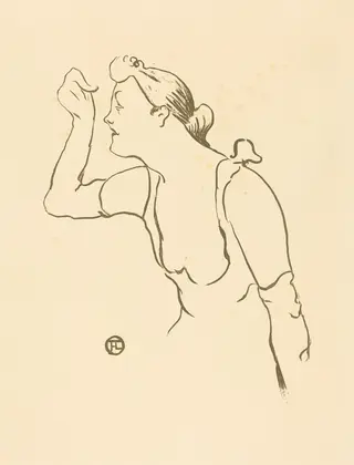 Paula Brébion, by Henri de Toulouse-Lautrec, ink, 1893