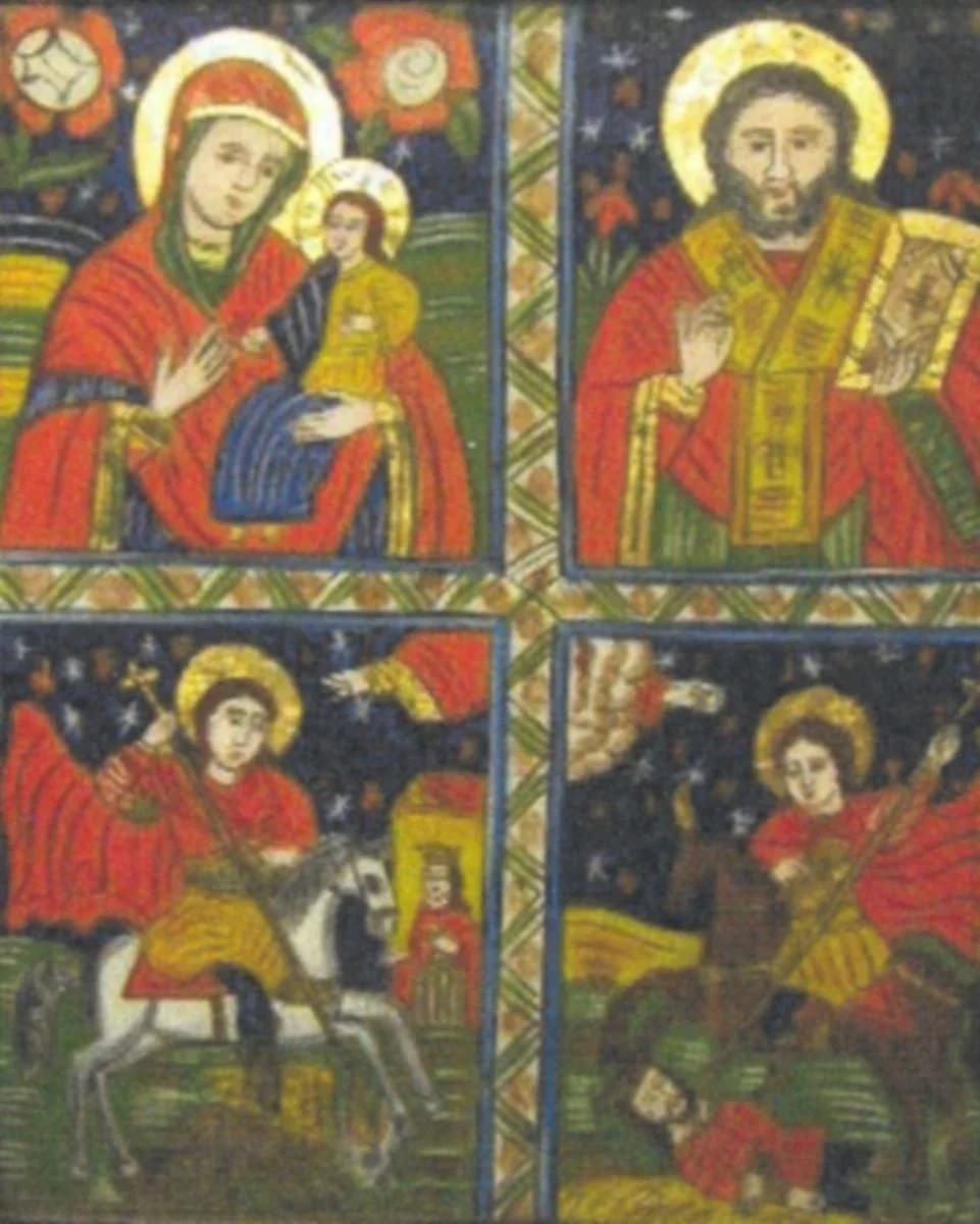Maria, Sfântul Nicolae, Sfântul Gheorghe, Sfântul Dimitrie, detail