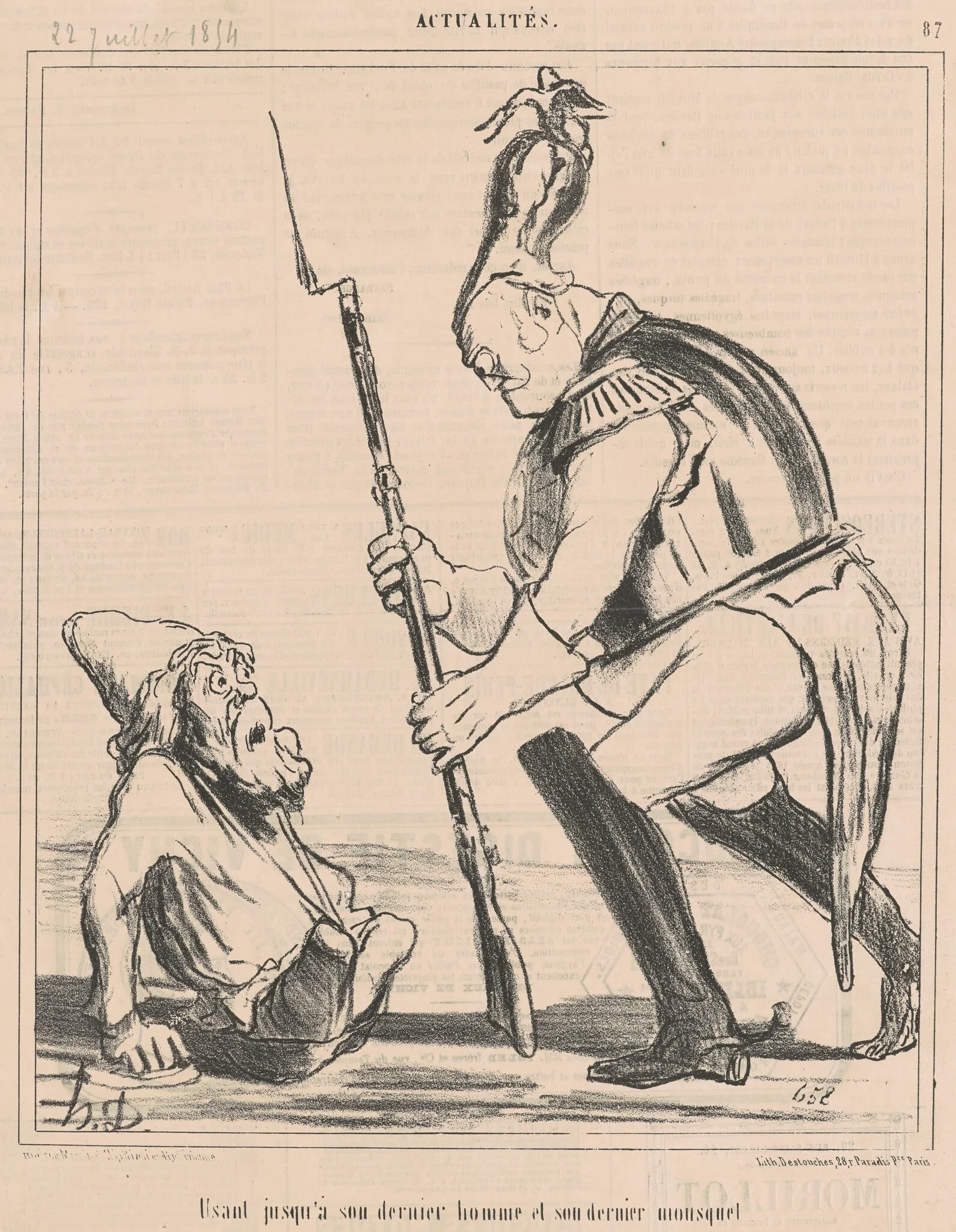 Usant jusqu'a son dernier homme ..., detail