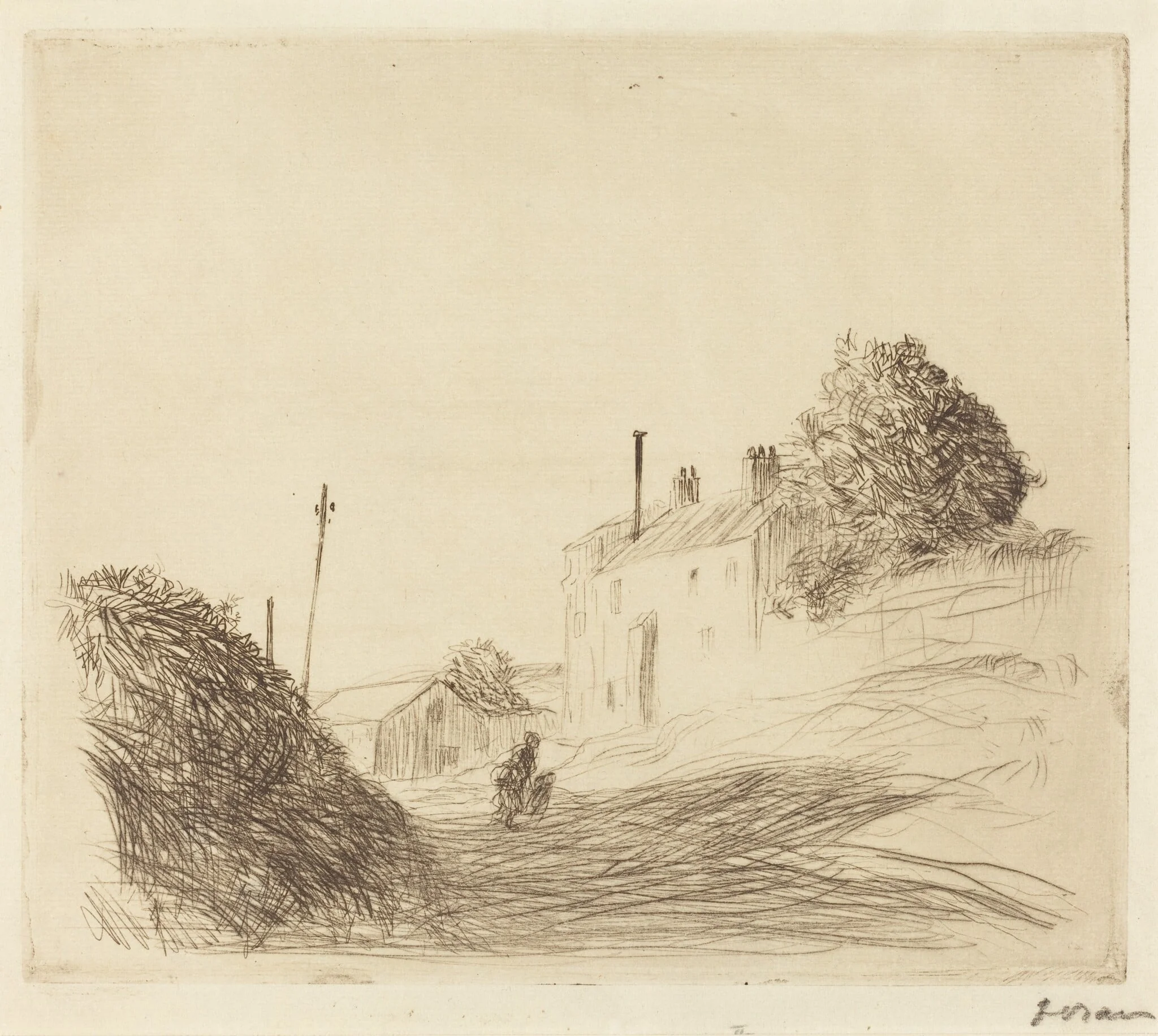 La route de Rocquencourt (The Road to Rocquencourt), detail