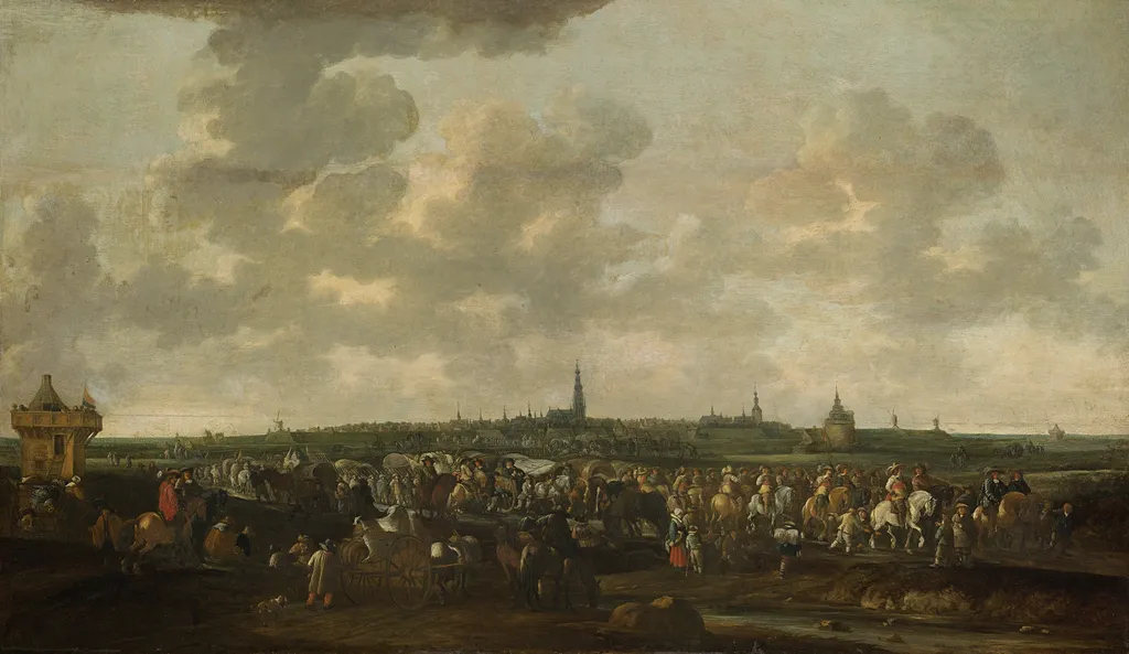 Departure of Spanish Occupation Troops from Breda, October 10, 1637, by Hendrick de Meijer, wood, 1650