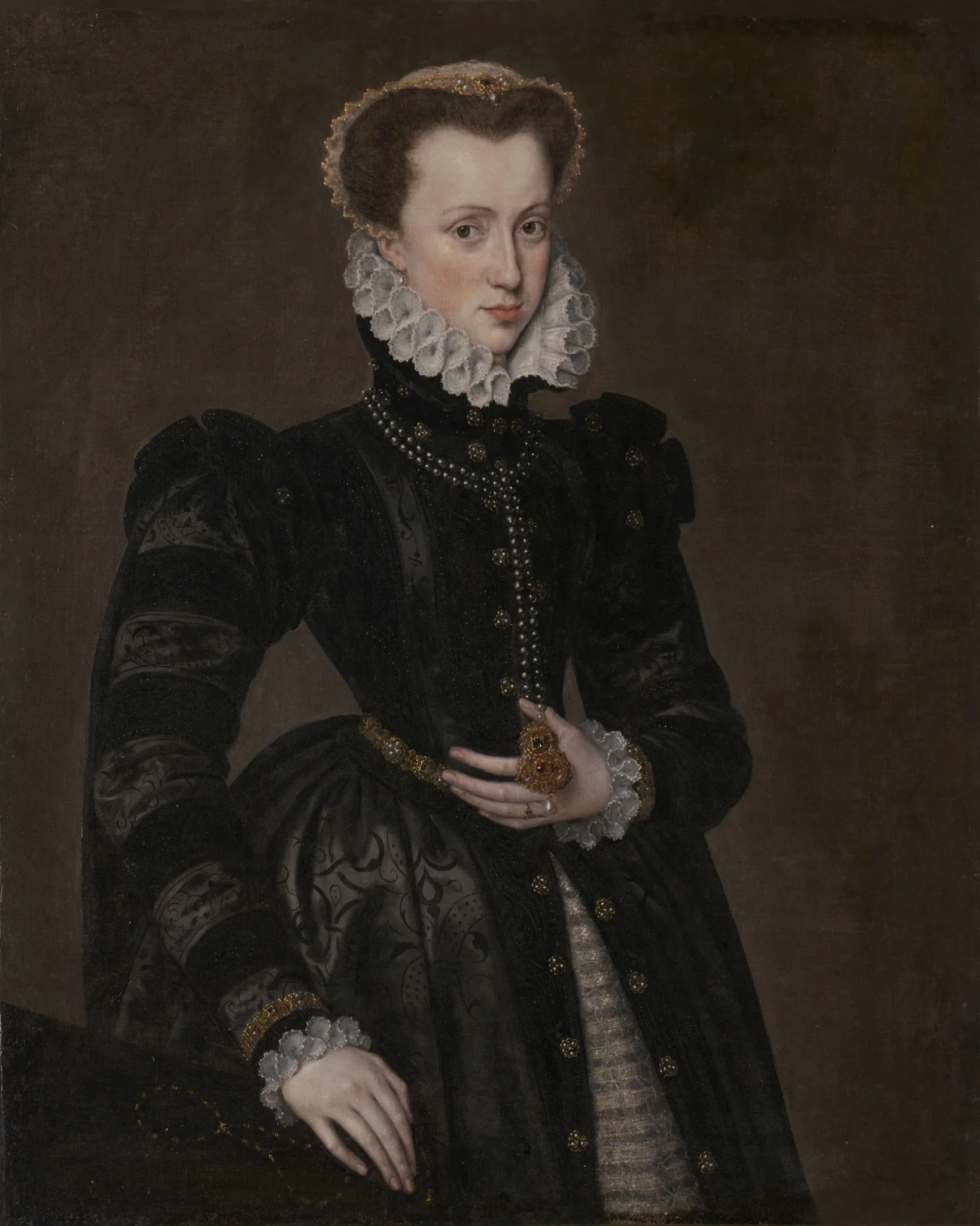 Portrait of a Court Lady, detail
