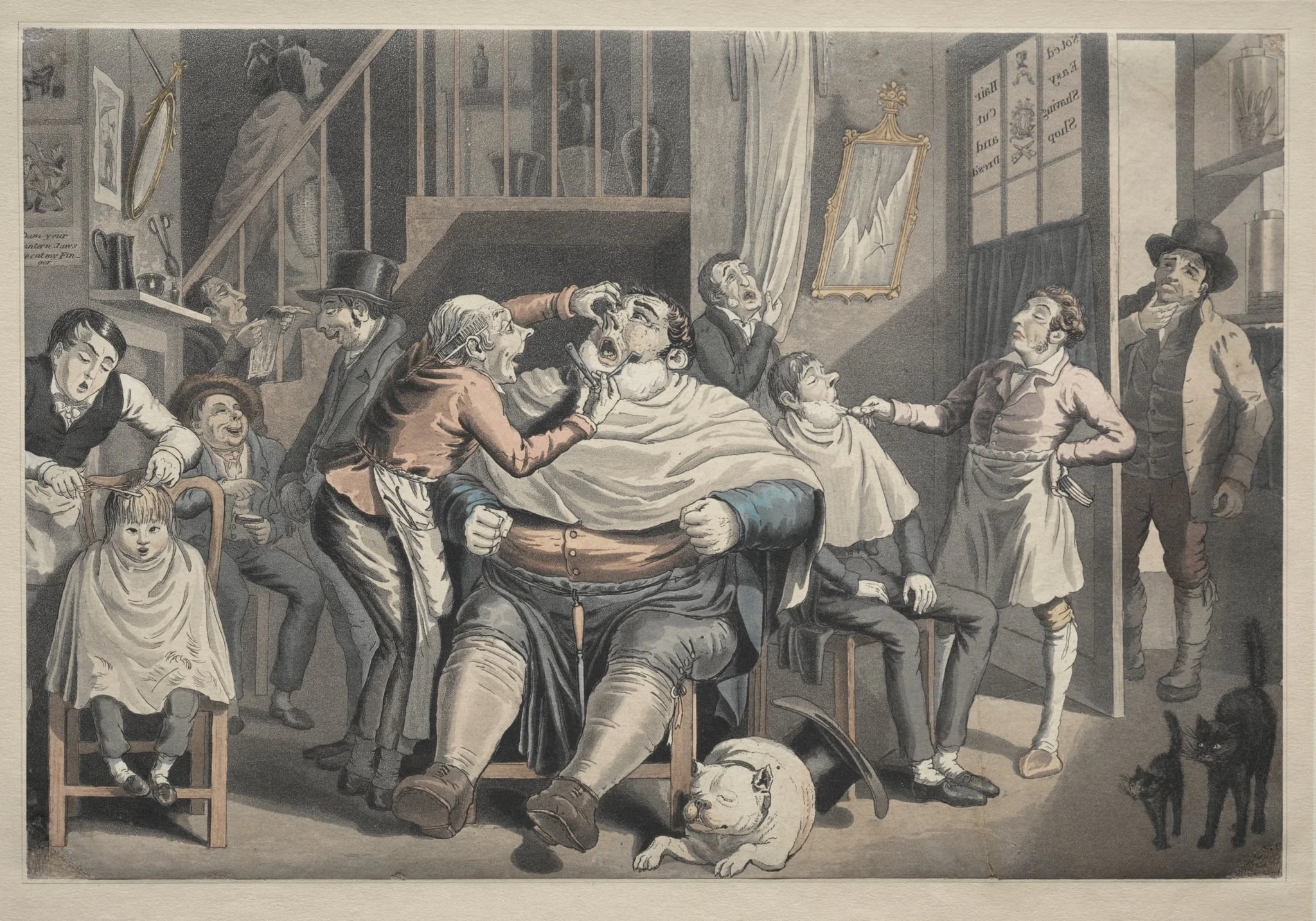 A Barber's Shop, detail
