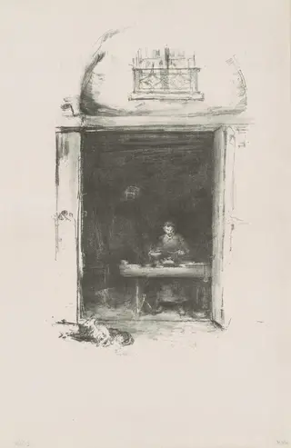 The Smith, Passage du Dragon, by James McNeill Whistler, ink, 1894