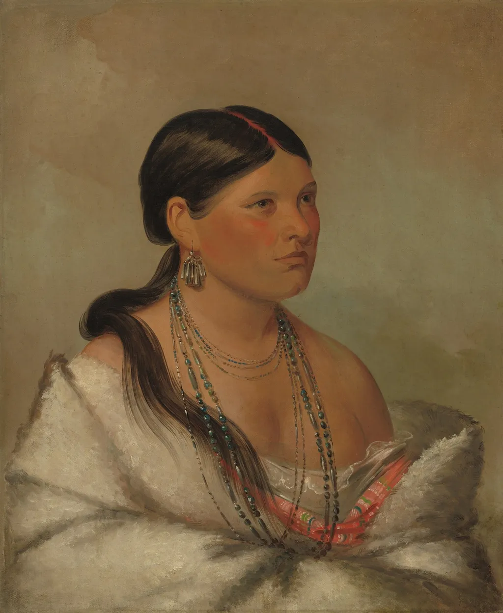The Female Eagle - Shawano, by George Catlin, oil, 1830