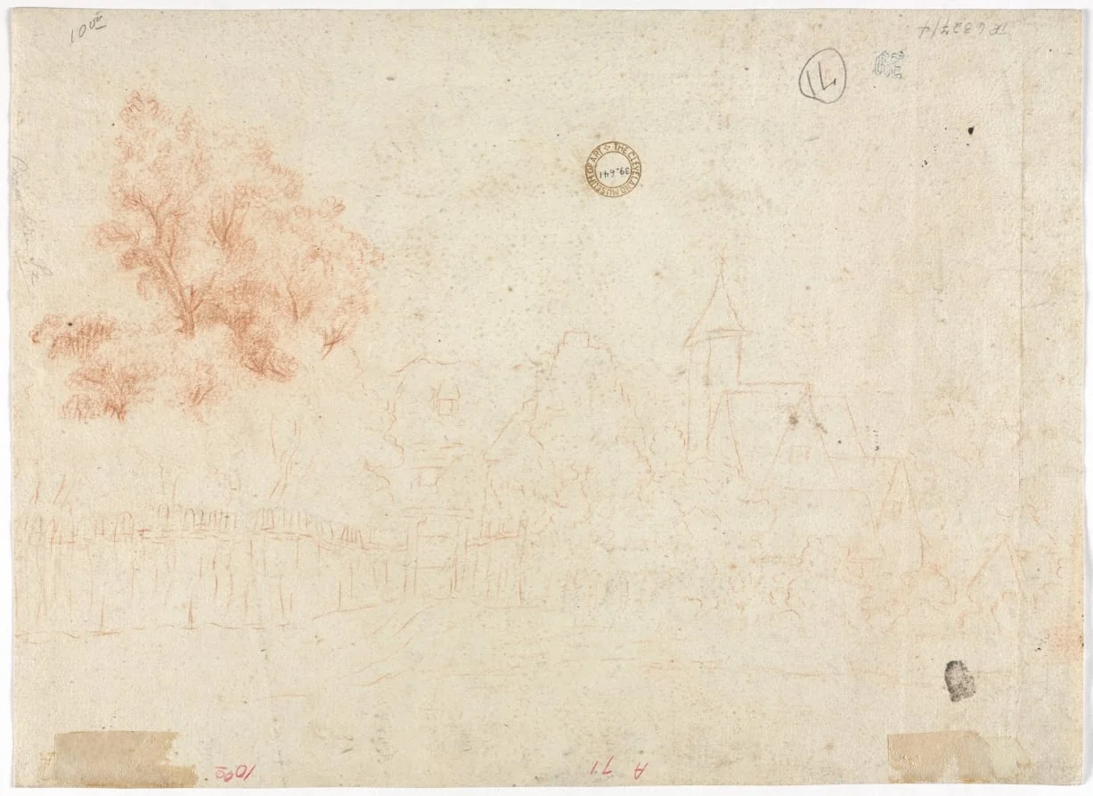 Sketch of a Village (verso), detail