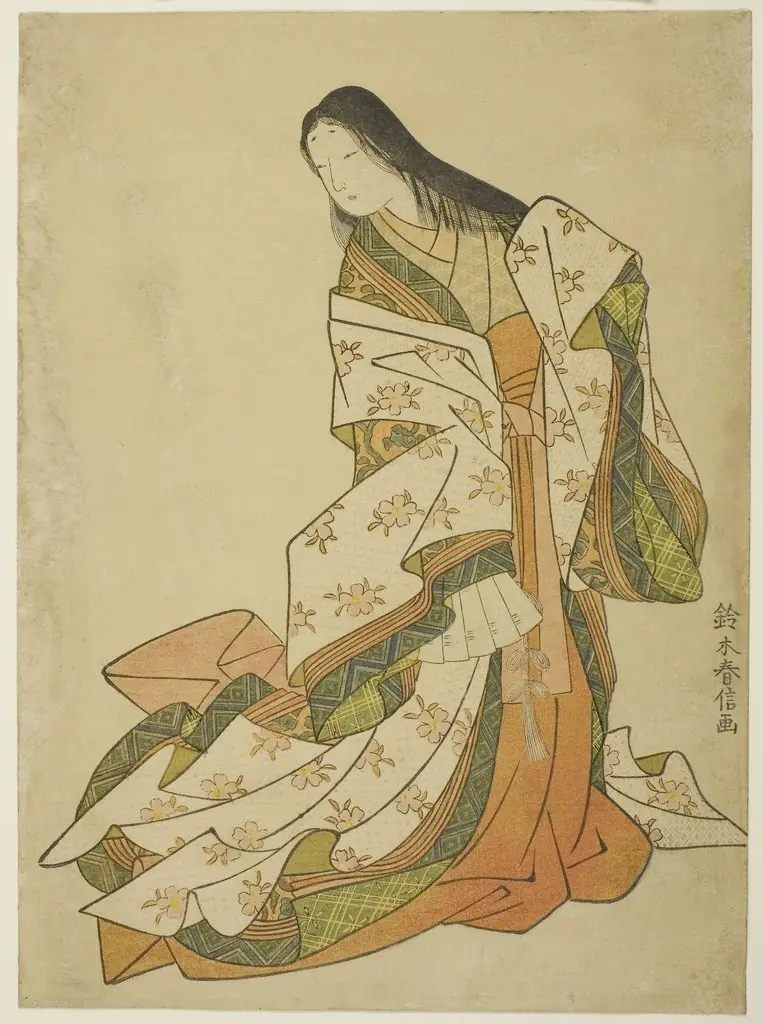 The Poetess Ono no Komachi, by Suzuki Harunobu, unspecified, 1767