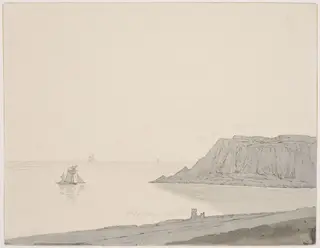 Red Bay Castle.  Unfinished., by John Baverstock Knight, 1785