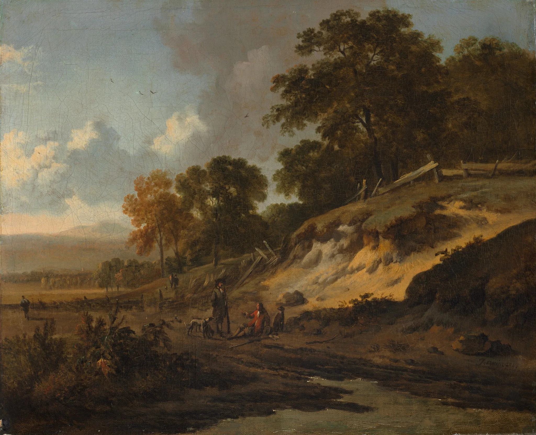 Landscape with Hunters, detail