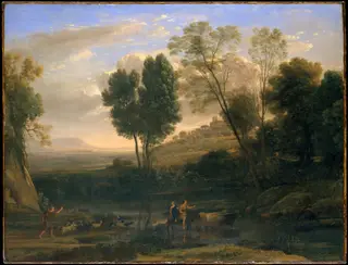 Sunrise, by Claude Lorrain, oil, 1646