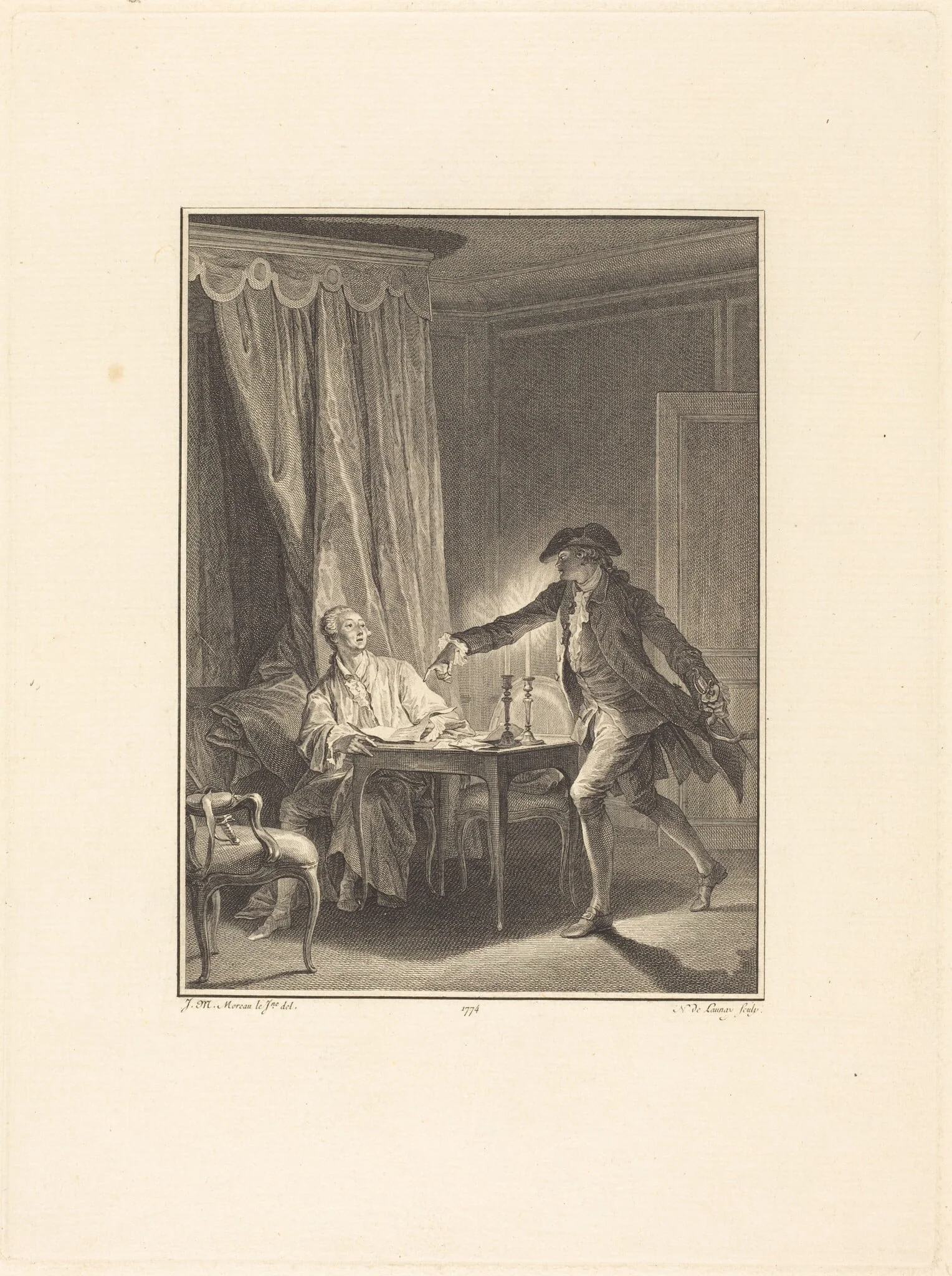 Ah! Jeune homme à ton bienfaiteur, detail