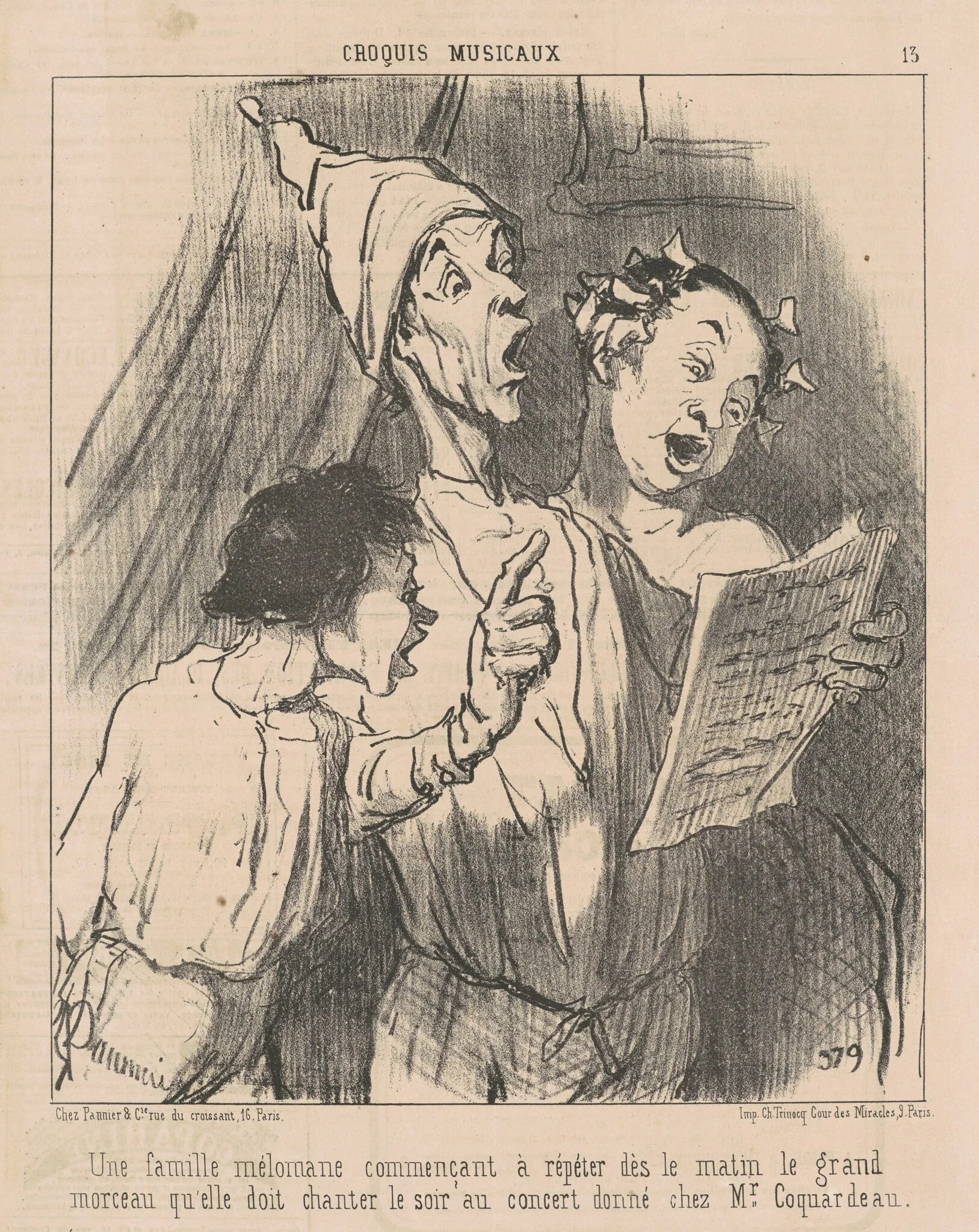 Une famille mélomane ..., detail