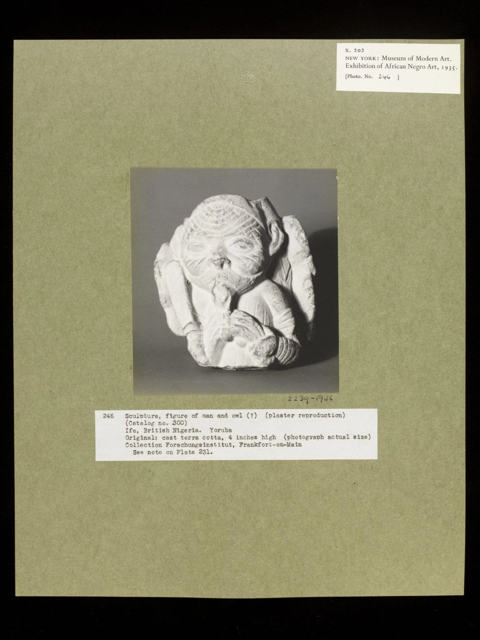 Plaster Cast of Terra Cotta Sculpture. Yoruba., detail