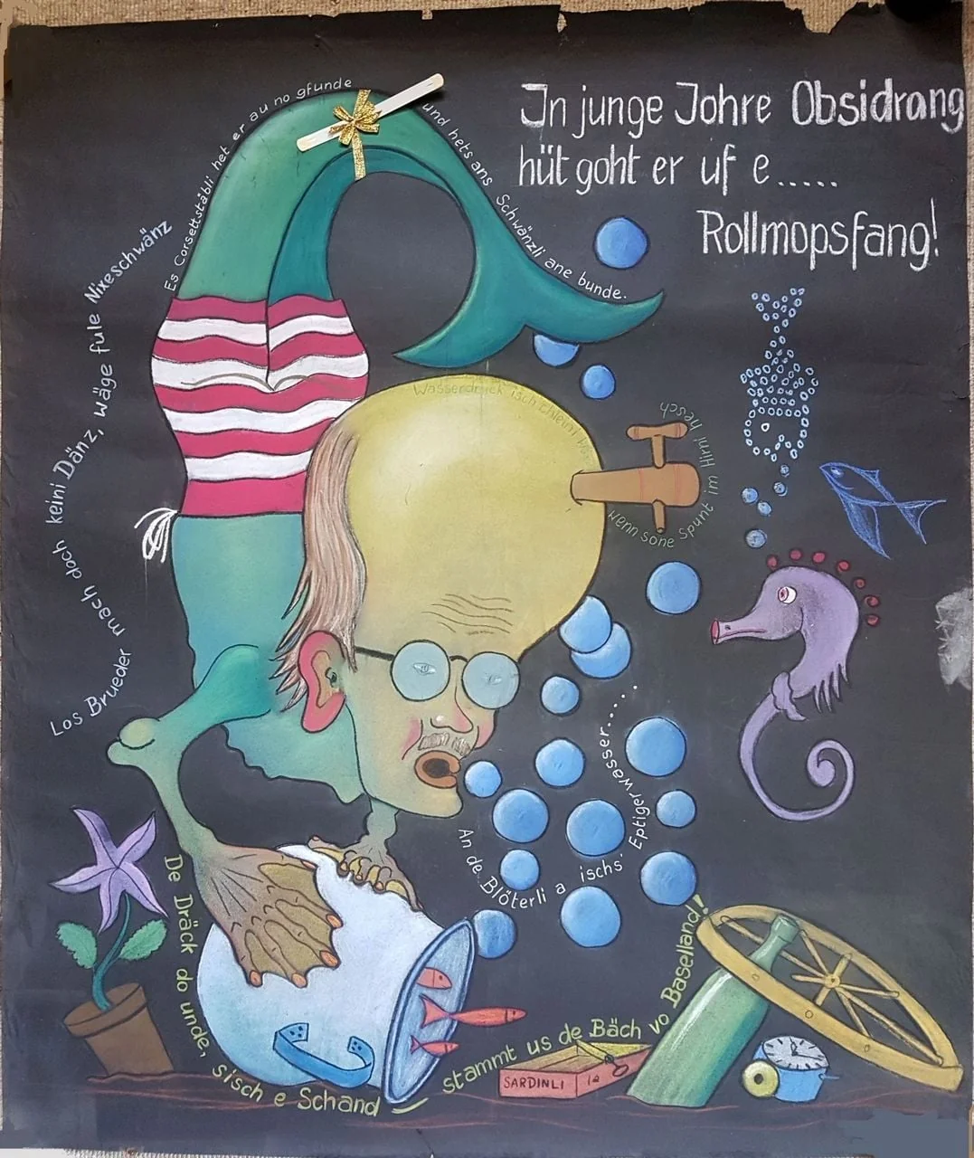 Fasnachtshelge "Professor Piccard", detail