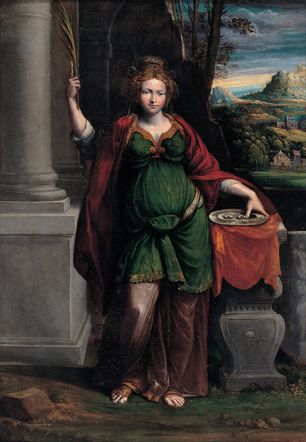 Saint Lucy, by Benvenuto Tisi, oil, 1540