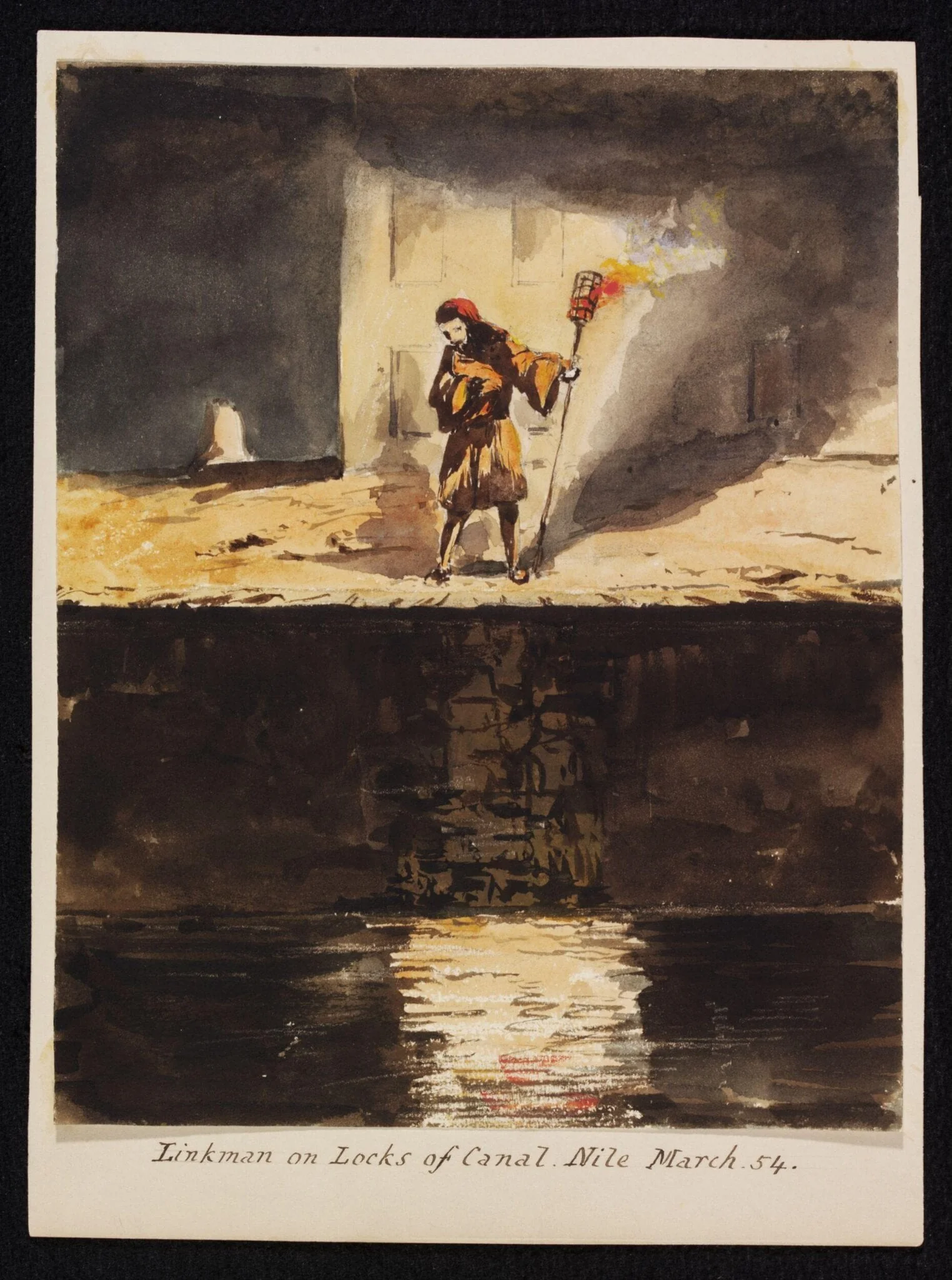 Linkman at the Locks of the Canal at Atfeh on the Nile, detail