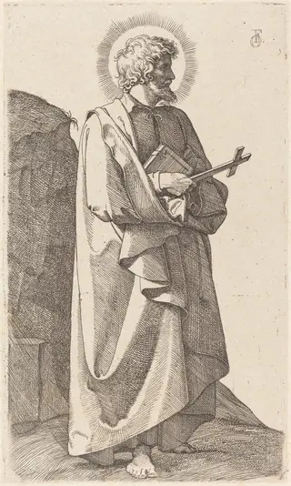 Saint Philip Neri, by Johann Friedrich Overbeck, ink, 1826