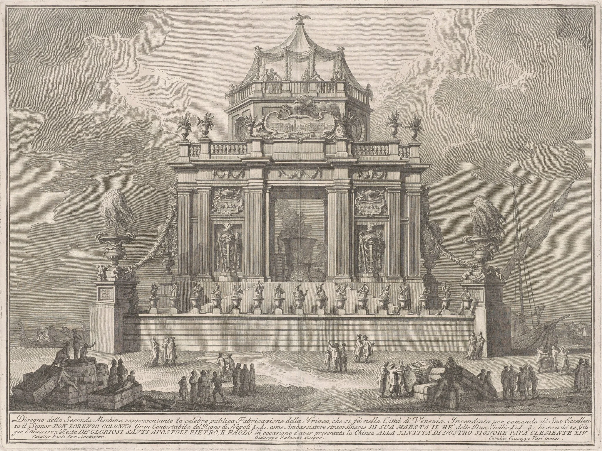 The Seconda Macchina for the Chinea of 1773: The Preparation of Theriac in Venice, detail