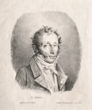 Bust Portrait of Carle Vernet, by Horace Vernet, 1817