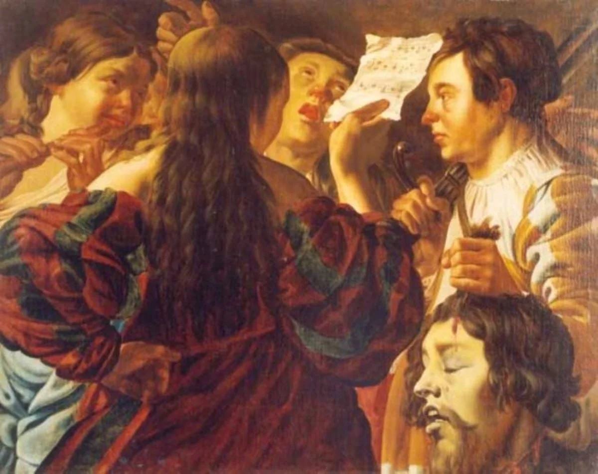David cu capul lui Goliat, detail