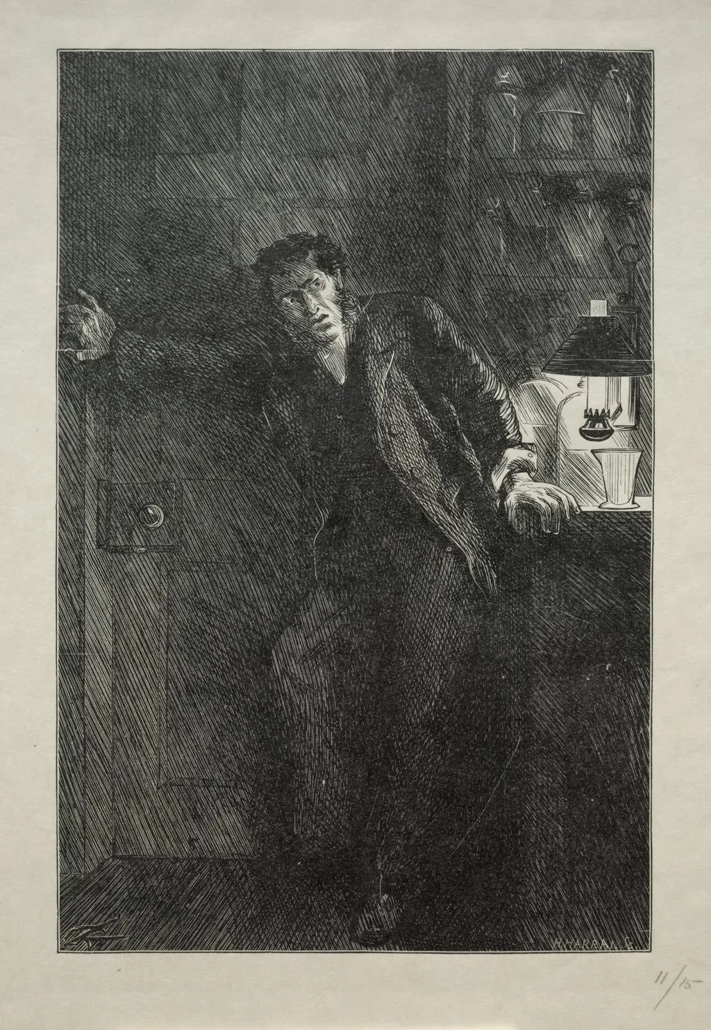 The Coat with the Fur Lining, by Charles Samuel Keene, 1869