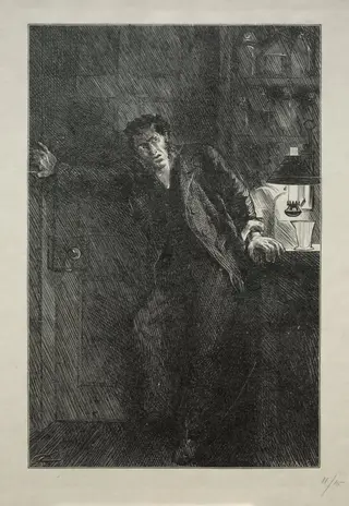 The Coat with the Fur Lining, by Charles Samuel Keene, 1869