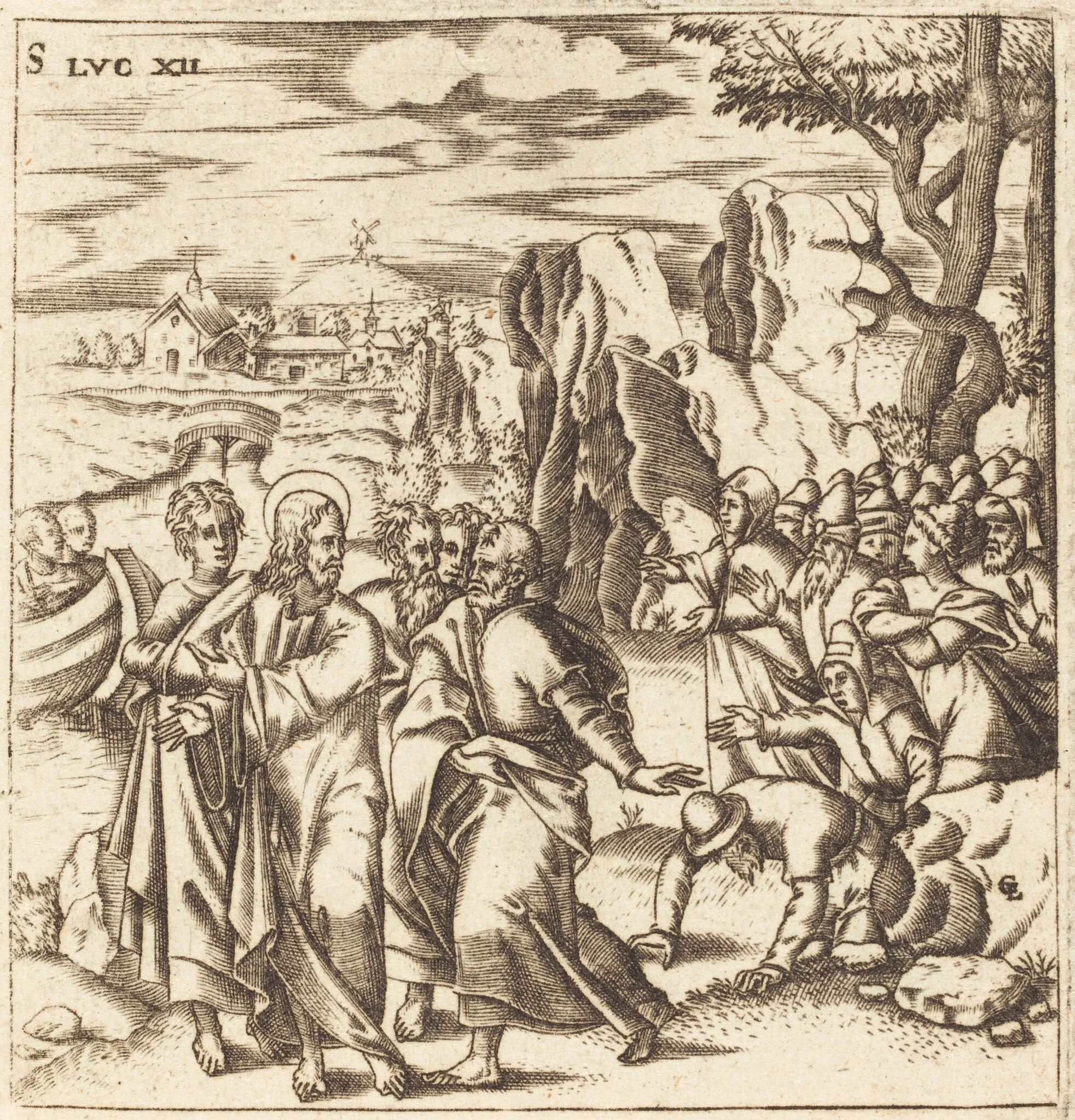 Christ Teaching the Multitude, detail