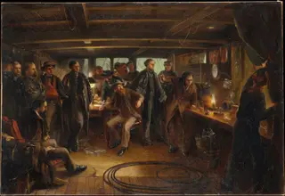 Awaiting the Reply, by Robert Charles Dudley, oil, 1866