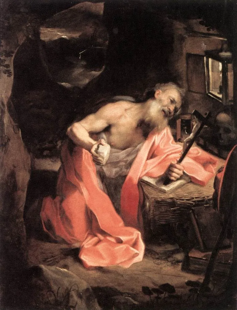 Saint Jerome, by Federico Barocci, oil, 1600