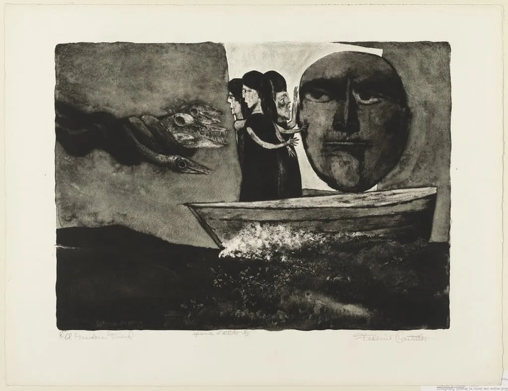 Untitled, by Federico Castellon, ink, 1963