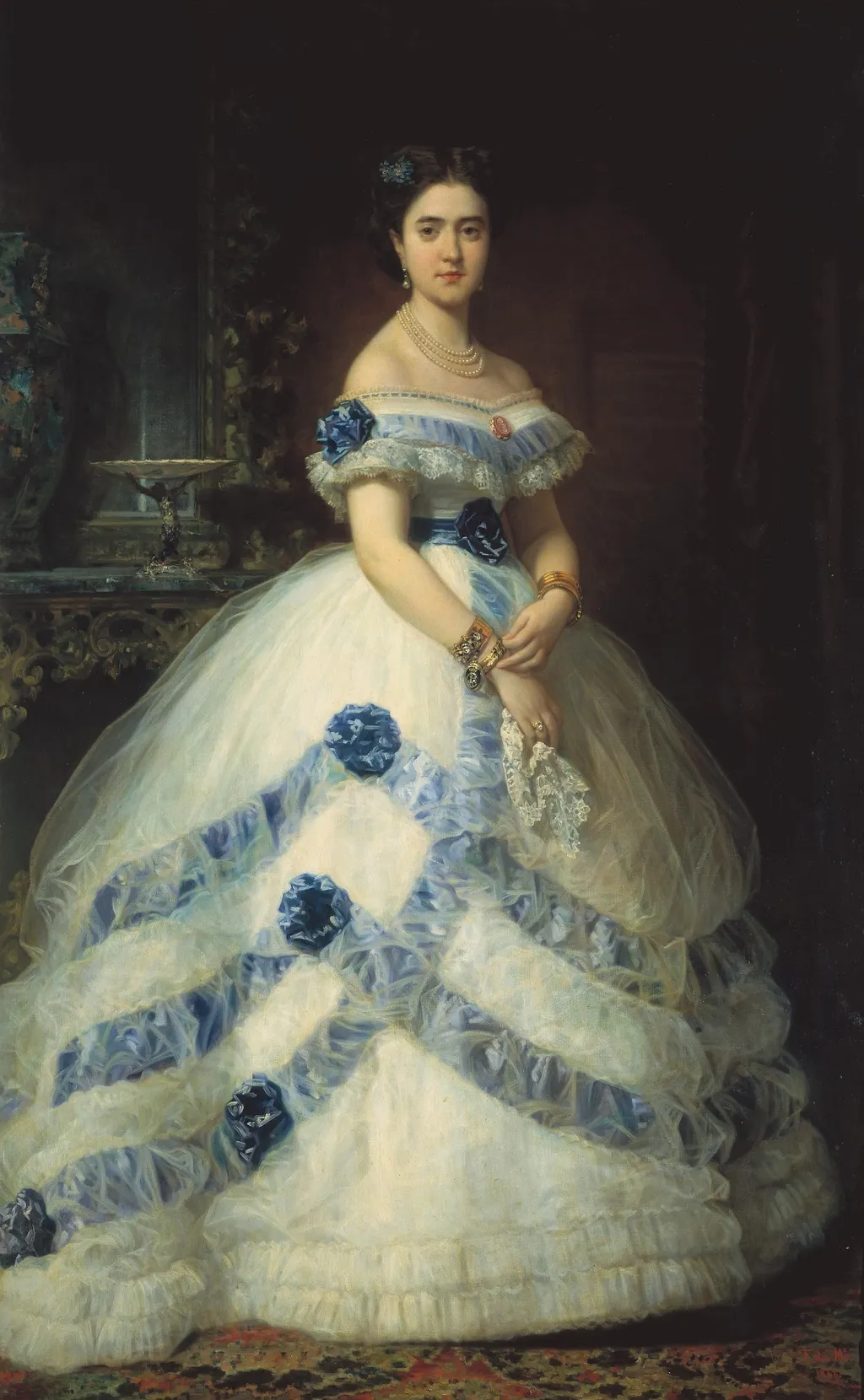 Isabel Álvarez Montes, II Marchioness of Valderas and II Duchess of Castro Enríquez, by Federico de Madrazo y Kuntz, oil, 1868