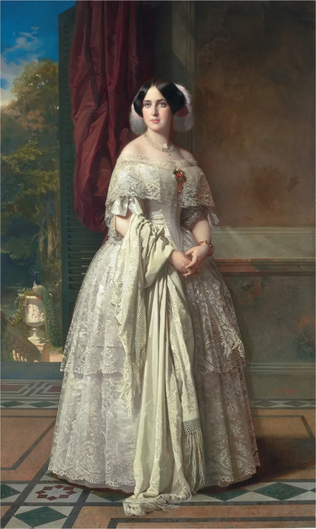 Josefa del Águila y Ceballos, later Marchioness of Espeja, by Federico de Madrazo y Kuntz, oil, 1852