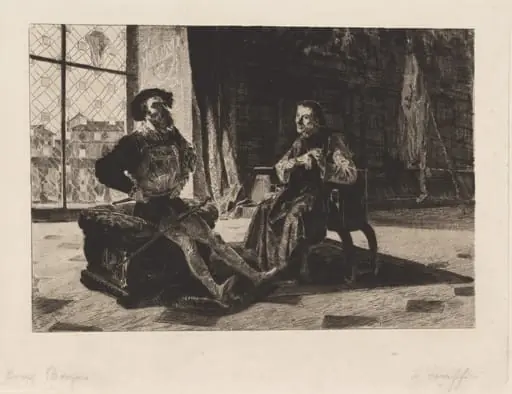 Cesare Borgia and Machiavelli, by Federico Faruffini