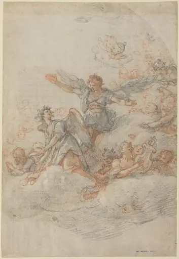 Angels and Putti in the Clouds, by Federico Zuccaro