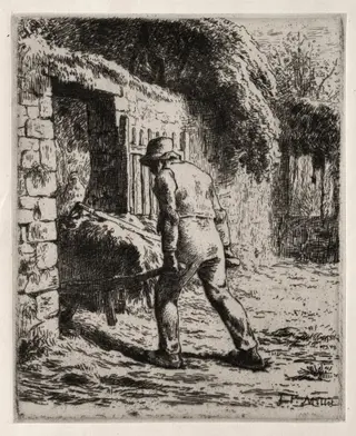 Peasant Returning from the Manure Heap, by Jean François Millet, 1856
