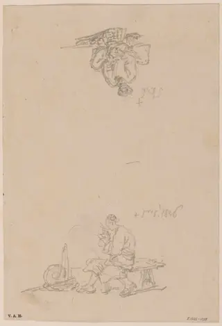 Two drawings of Chinese figures, by George Chinnery, 3
