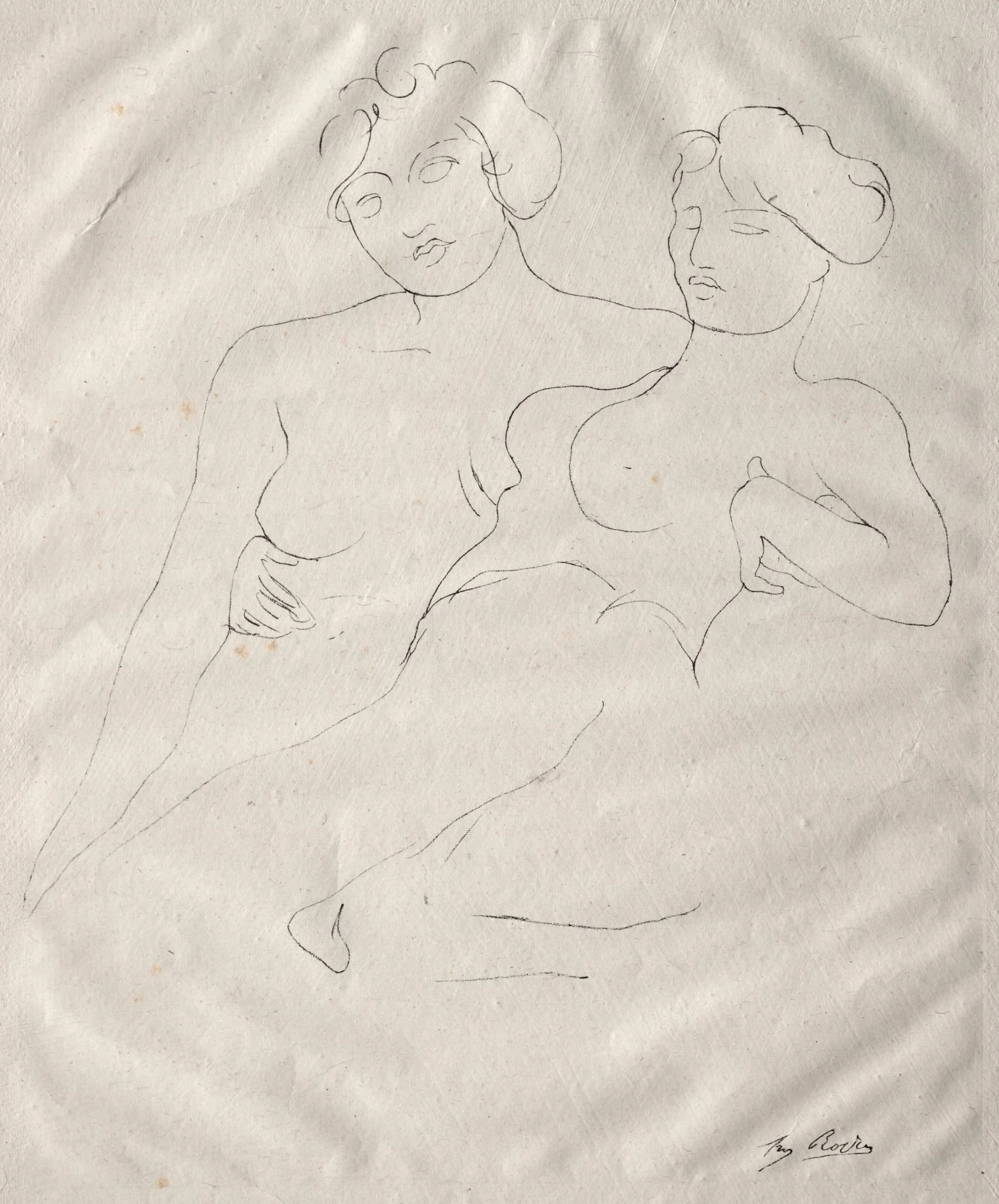Two Figures, detail