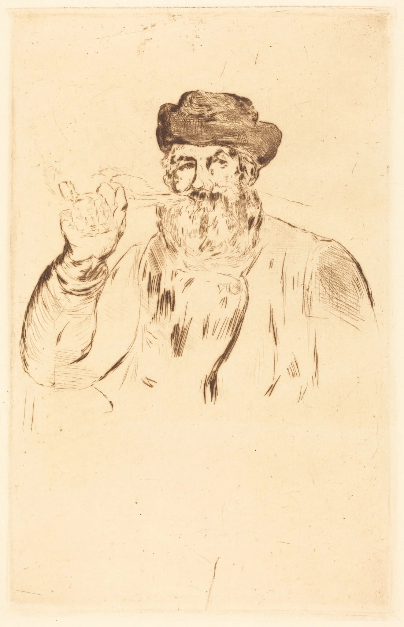 The Smoker (Le fumeur), detail