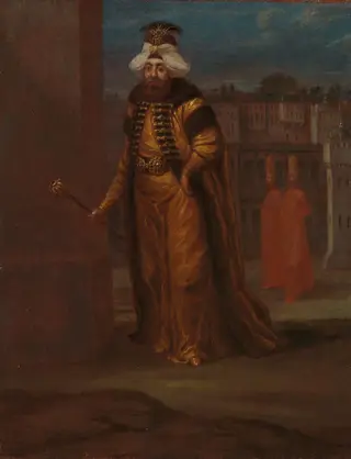 Sultan Mahmud I, by Jean Baptiste Vanmour, oil, 1730
