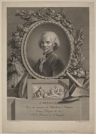 Jacques Delille, by Vincenzo Vangelisti, ink, 1777