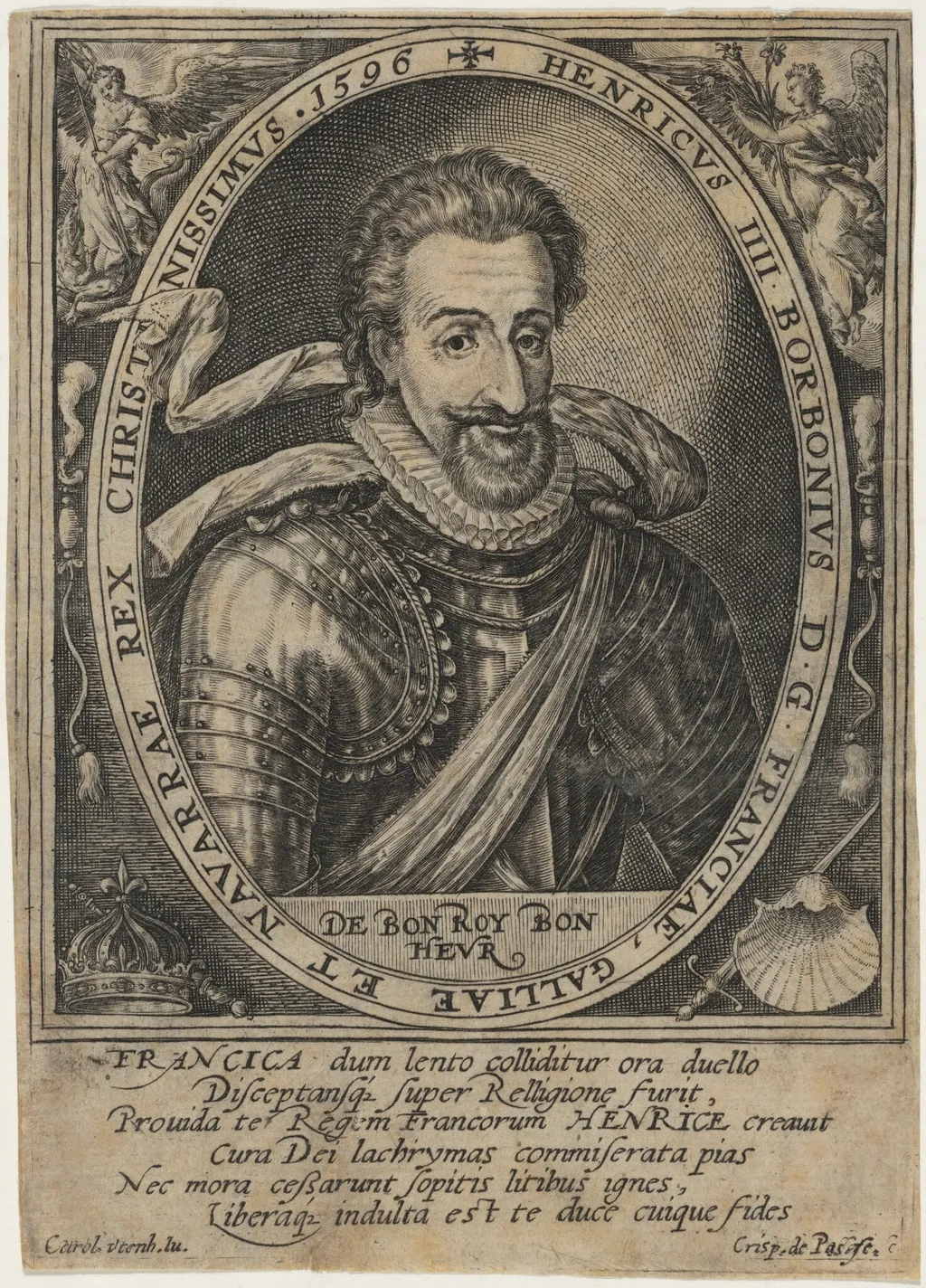 Henry IV, King of France, by Crispijn van de Passe I, ink, 1598