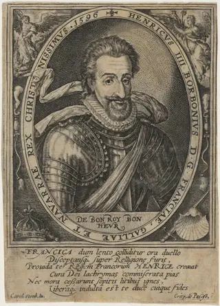 Henry IV, King of France, by Crispijn van de Passe I, ink, 1598