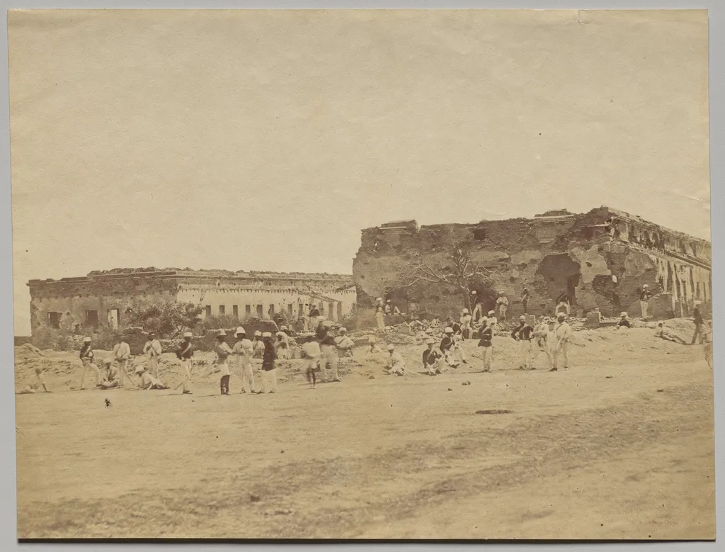 Major-General Sir Hugh Wheeler's Entrenchment at Cawnpore, by Felice A. Beato, 1858