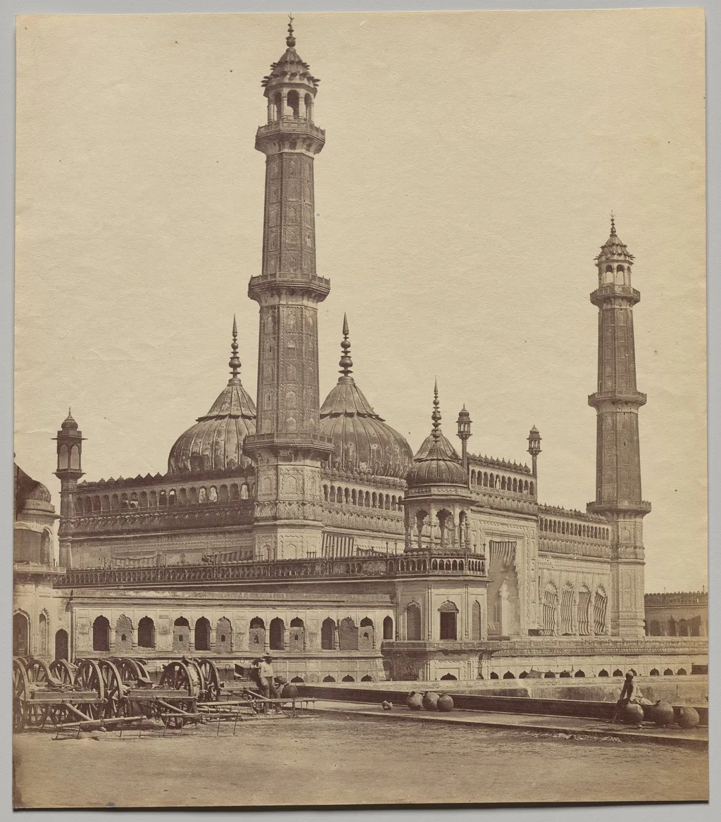 Mosque, Inside Asaf-ud-Daula's Imambara, by Felice A. Beato, 1858