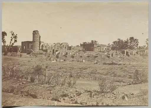 The Churchyard and Residency in the Distance, by Felice A. Beato