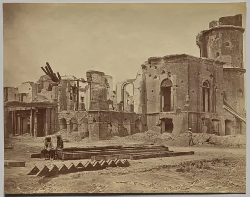 The Residency From the Front, Showing the Room in Which Sir Henry Lawrence was Killed, by Felice A. Beato